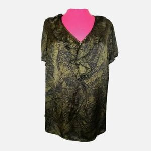 CATO Green Top Womens Plus sz 22/24W